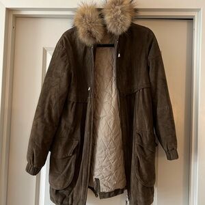 Brown eleventy suede jacket size 42